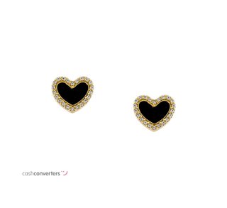 pendientes oro 18k con piedra con circonita