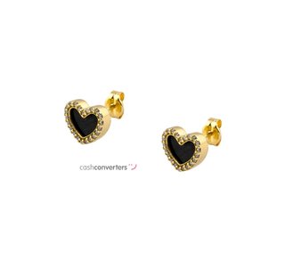 pendientes oro 18k con piedra con circonita