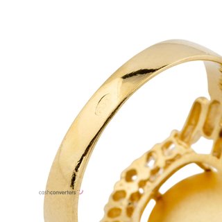 anillo oro 18k con piedra con circonita