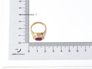 sello oro 18k con piedra con circonita t. 22 (19,74 mm)