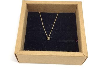 collar oro 18k con piedra con diamante de laboratorio 20cm