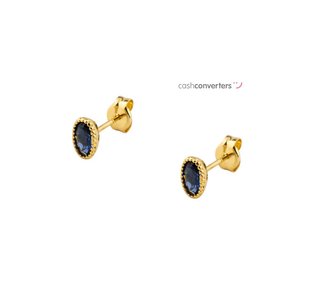 pendientes oro 18k con piedra con circonita