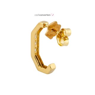 pendientes oro 18k con piedra con circonita