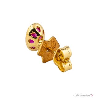 pendientes oro 18k con piedra con circonita