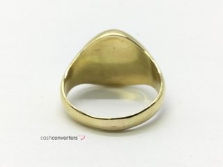 sello oro 18k con piedra con onix