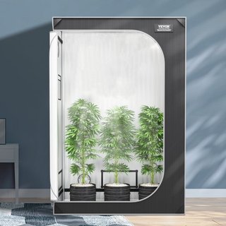 Tienda de Cultivo 2x4, 122 x 61 x 183 cm, Tienda de Cultivo Hidropónica de Mylar 2000D de Alta Reflectividad con Ventana de Observación, Bolsa de Herramientas y Bandeja de Suelo para el Cultivo de...