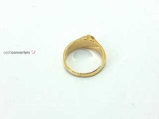 anillo oro 18k con piedra con circonita