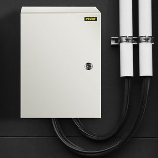 Caja de Acero NEMA, 40x30x20 cm Caja Eléctrica de Acero NEMA 4X, Impermeable y a Prueba de Polvo IP66, Caja de Conexiones Eléctricas para Exteriores/Interiores, con Placa de Montaje