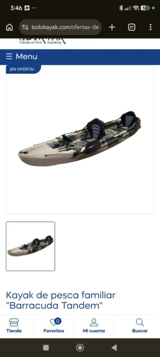 Kayak Barracuda Tándem 2+1 TODO KAYAK