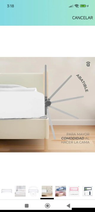 Barrera Cama Asalvo 150cm Blanco