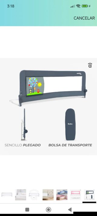 Barrera Cama Asalvo 150cm Blanco