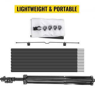 Pantalla de Proyector Tripode con Soporte de 80 pulgadas 16:9 Pantalla de Proyección 4K HD Soporte Sin Arrugas Altura Ajustable Pantalla Portátil para Proyector Interior y Exterior para Películas,...