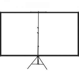 Pantalla de Proyector Tripode con Soporte de 80 pulgadas 16:9 Pantalla de Proyección 4K HD Soporte Sin Arrugas Altura Ajustable Pantalla Portátil para Proyector Interior y Exterior para Películas,...