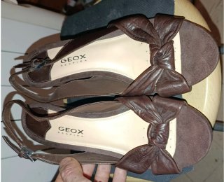 Sandali Geox Cuneo in Pelle Marrone