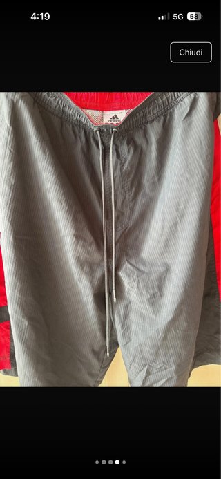 Costume Adidas uomo grigio e rosso