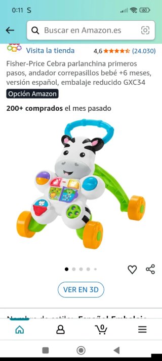 Correpasillos Cebra Fisher-Price +6 meses