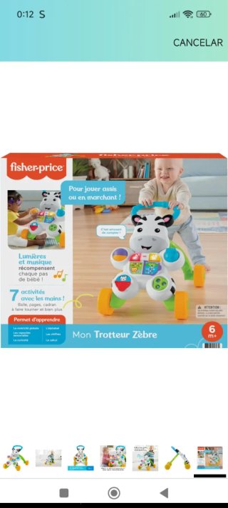 Correpasillos Cebra Fisher-Price +6 meses