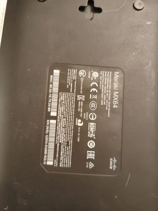 Cisco Meraki MX64-HW – Router seguridad
