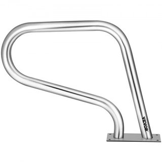 Barandilla de piscina 30x22" Barandilla de piscina de acero inoxidable 304 Capacidad de carga de 250LBS Barandilla de piscina a prueba de óxido con cubierta de agarre azul y broca M8 y tornillos a...