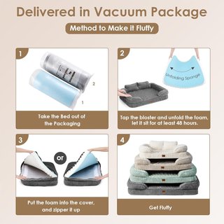EHEYCIGA cama perro XL viscoelástica impermeable