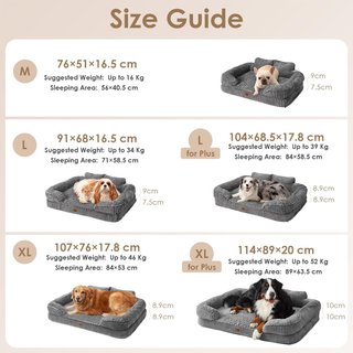 EHEYCIGA cama perro XL viscoelástica impermeable