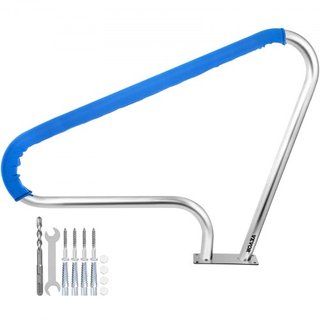 Barandilla de piscina 48x36" Barandilla de piscina de acero inoxidable 304 Capacidad de carga de 250 LBS Barandilla de piscina a prueba de óxido Barandilla de piscina humanizada con cubierta de ag...