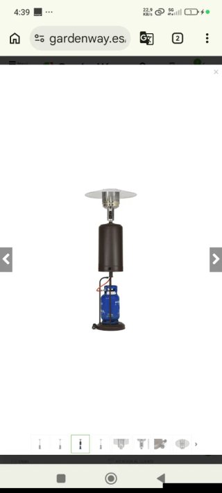 Estufa de gas para exterior