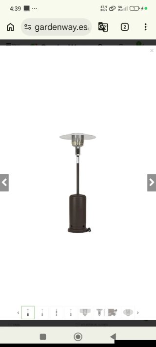 Estufa de gas para exterior