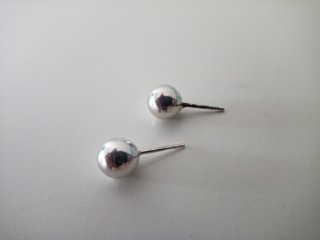 PENDIENTES PLATA DE LEY - BOLAS 6 MM - NUEVOS