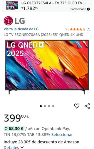LG 55QNED70A6A 55 (PRECINTADA)