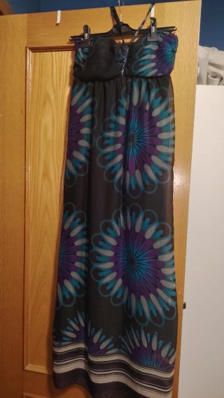Vestido largo estampado floral