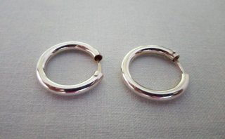 PENDIENTES PLATA DE LEY - AROS 2 CM - NUEVOS