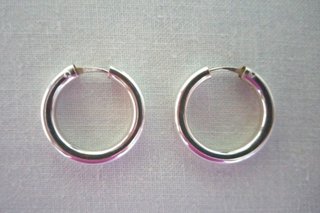 PENDIENTES PLATA DE LEY - AROS 2 CM - NUEVOS
