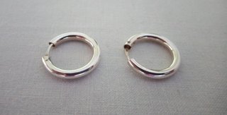 PENDIENTES PLATA DE LEY - AROS 2 CM - NUEVOS