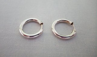 PENDIENTES PLATA DE LEY - AROS 2 CM - NUEVOS