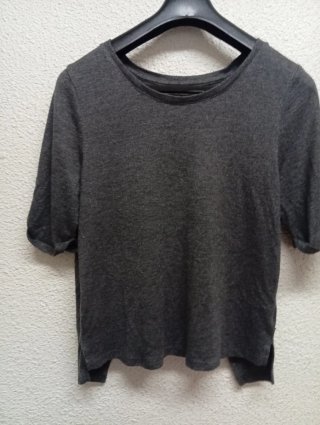 Camiseta gris cruzada espalda talla XL