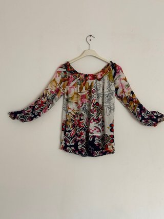 Blusa Desigual Multicolor Hombros Descubiertos