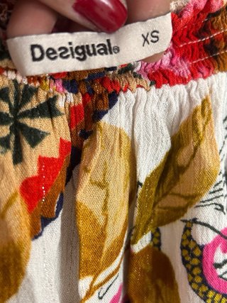 Blusa Desigual Multicolor Hombros Descubiertos