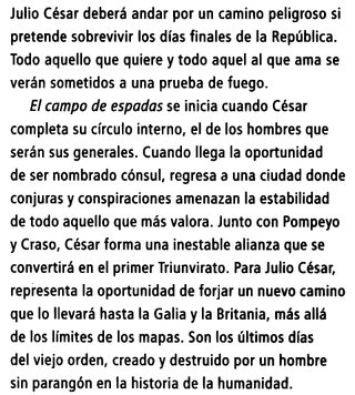 MPERADOR. EL CAMPO DE ESPADAS. CONN IGGULDEN.