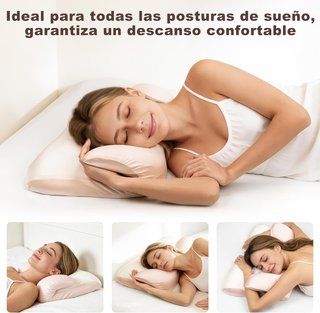 MAILIRIOUS almohada cervical viscoelástica rosa