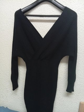 Vestido negro cruzado talla 3XL