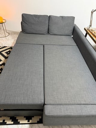 Sofá Cama Chaise Longue con Canapé Gris