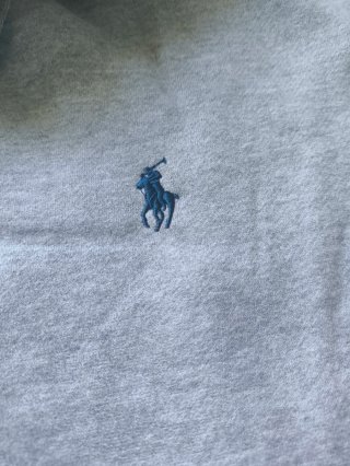 polo ralph lauren grey zip up hoodie fleece lined