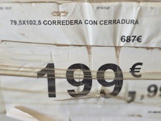 Ventana PVC Corredera Cristal para sol 80x102cm