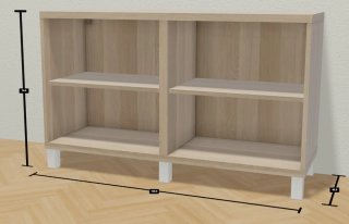 Mueble de comedor blanco y madera