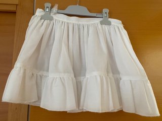 Vestido fiesta niña blanco con lazo