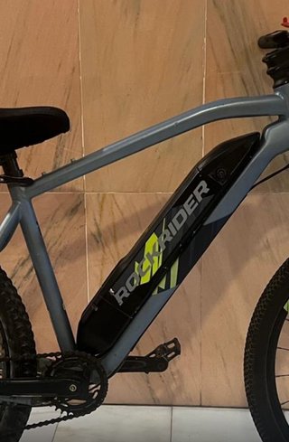 Bicicleta Eléctrica Rockrider Gris