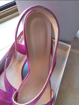 Sandali HERSUADE Pelle Fucsia Tg 41