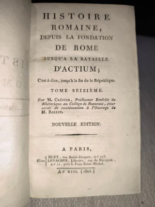 Libro antiguo (1805) Historia de Roma