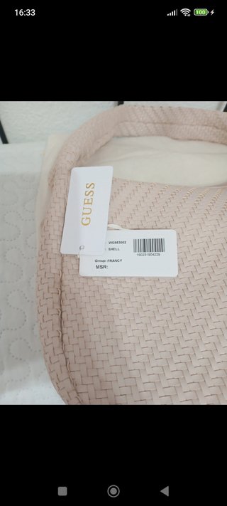 Bolso Guess Beige Tejido